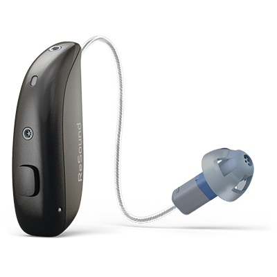 A ReSound receiver-in-ear style hearing aid
